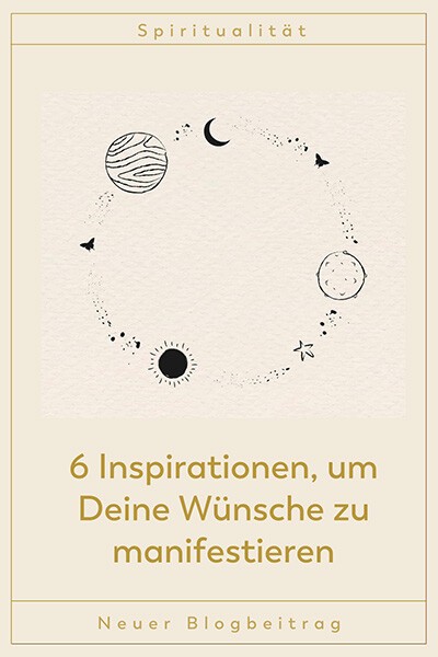 6 Inspirationen, um Deine Wünsche zu manifestieren Mehrere gezeichnete Planeten und Sterne sind in einem Kreis angeordnet